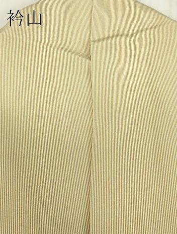 平和屋着物●江戸小紋　万筋　山吹茶色×素色　やまと誂製　正絹　逸品　DABE4010az