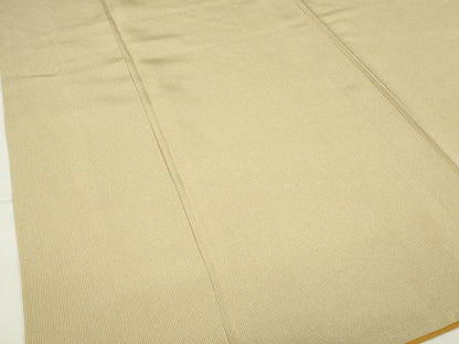 平和屋着物●江戸小紋　万筋　山吹茶色×素色　やまと誂製　正絹　逸品　DABE4010az