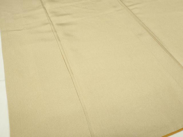 平和屋着物●江戸小紋　万筋　山吹茶色×素色　やまと誂製　正絹　逸品　DABE4010az