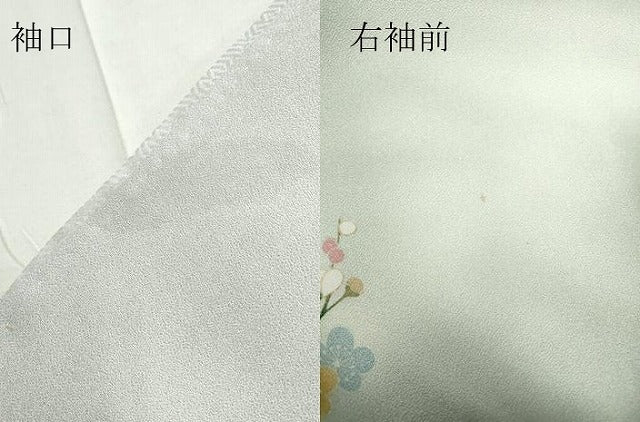 平和屋着物●訪問着　枝花文　暈し染め　金彩　正絹　逸品　DABE4013az