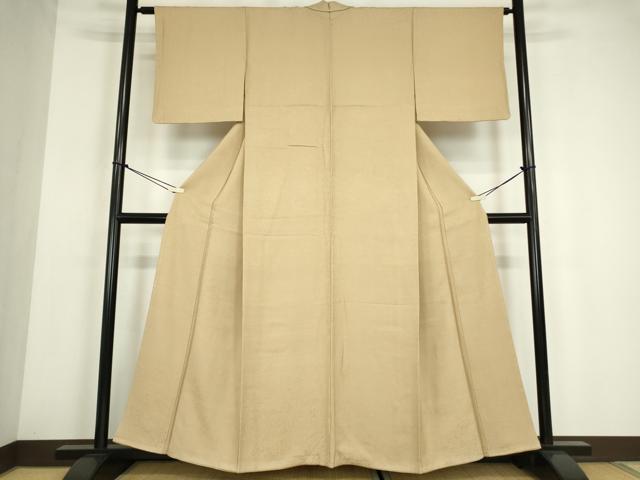 平和屋着物●上質な色無地　箔散らし地紋　香色　正絹　逸品　未使用　DABE4018az 平和屋着物○上質な色無地 箔散らし地紋 香色 正絹 逸品 未