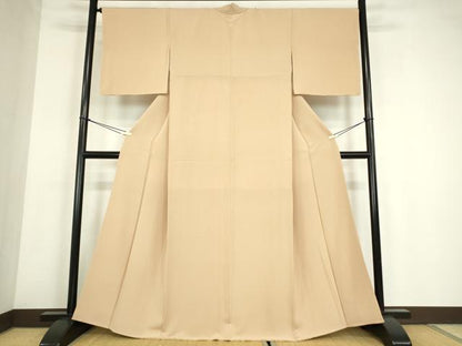平和屋着物●上質な色無地　雄黄色　正絹　逸品　DABE4026az