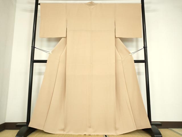 平和屋着物●上質な色無地　雄黄色　正絹　逸品　DABE4026az