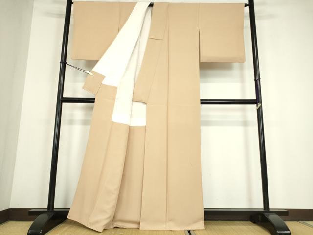 平和屋着物●上質な色無地　雄黄色　正絹　逸品　DABE4026az