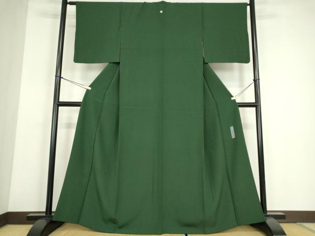 平和屋着物●上質な色無地　雅び彩重ね染　鉄色　正絹　逸品　DABE4027az