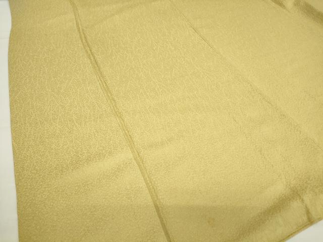 平和屋着物●上質な色無地　芥子色　正絹　逸品　DABE4035az
