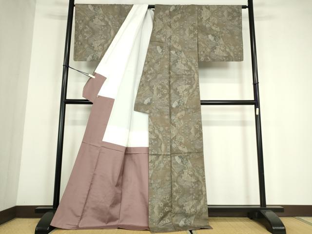 平和屋着物●本場大島紬　9マルキ　正倉院花文　さが美扱い　正絹　逸品　DABE4039az