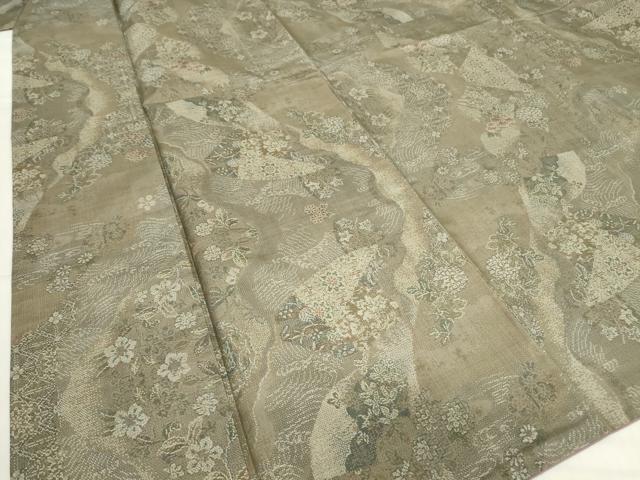 平和屋着物●本場大島紬　9マルキ　正倉院花文　さが美扱い　正絹　逸品　DABE4039az