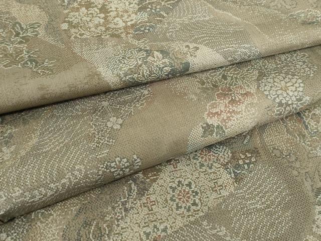 平和屋着物●本場大島紬　9マルキ　正倉院花文　さが美扱い　正絹　逸品　DABE4039az