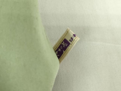 平和屋着物●上質な色無地　茶屋辻風景花地紋　柳色　さが美扱い　正絹　逸品　DABE4042az