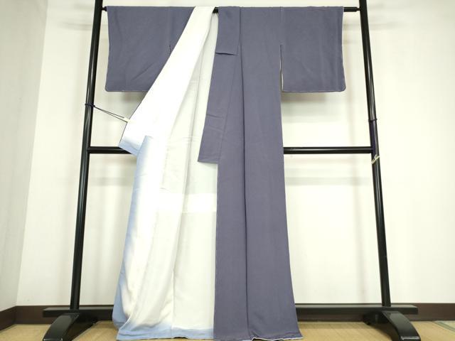 平和屋着物●上質な色無地　藤納戸色　鬼しぼ縮緬　正絹　逸品　DABE4043az 平和屋着物○上質な色無地 藤納戸色 鬼しぼ縮緬 正絹 逸品 DABE4043az