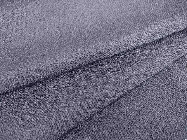 平和屋着物●上質な色無地　藤納戸色　鬼しぼ縮緬　正絹　逸品　DABE4043az