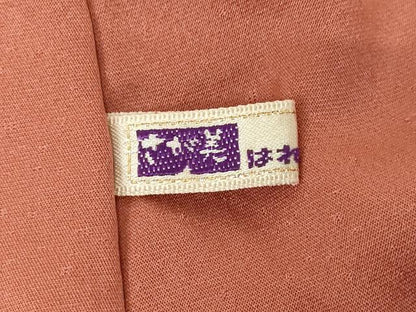 平和屋着物●上質な色無地　人物御所車風景地紋　浅緋色　さが美扱い　正絹　逸品　未使用　DABE4044az