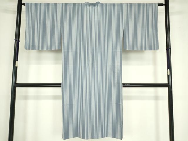 平和屋着物▽道行コート　スリーシーズン　春夏秋　塵除け　紗　縞　ロング丈　正絹　逸品　DABE4133az