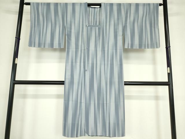 平和屋着物▽道行コート　スリーシーズン　春夏秋　塵除け　紗　縞　ロング丈　正絹　逸品　DABE4133az