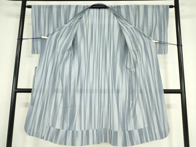 平和屋着物▽道行コート　スリーシーズン　春夏秋　塵除け　紗　縞　ロング丈　正絹　逸品　DABE4133az