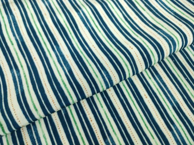 平和屋着物▽上質な小紋　単衣　縞　正絹　逸品　DABE4146az