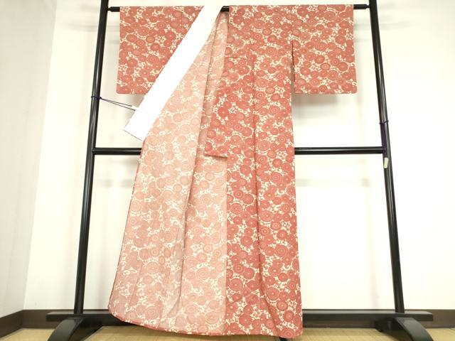 平和屋着物▽小紋　単衣　菊尽くし　洗える着物　DABE4150az 平和屋着物▽小紋 単衣 菊尽くし 洗える着物 DABE4150az