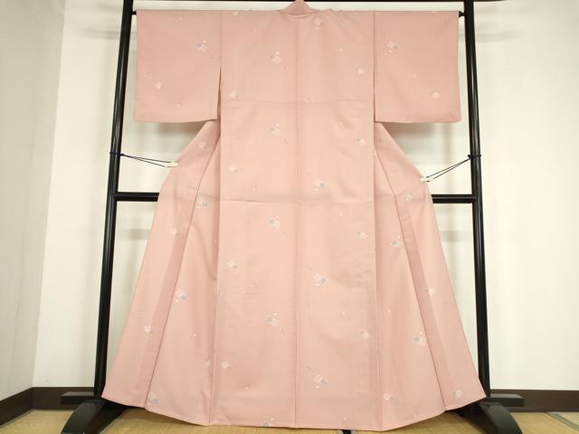 平和屋着物▽小紋　単衣　源氏香舞桜文　洗える着物　DABE4157az 平和屋着物▽小紋 単衣 源氏香舞桜文 洗える着物 DABE4157az