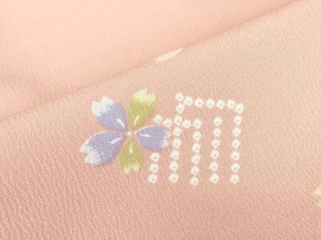 平和屋着物▽小紋　単衣　源氏香舞桜文　洗える着物　DABE4157az 平和屋着物▽小紋 単衣 源氏香舞桜文 洗える着物 DABE4157az