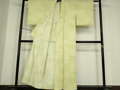 平和屋着物▽小紋　単衣　青海波地紋　暈し染め　洗える着物　DABE4162az