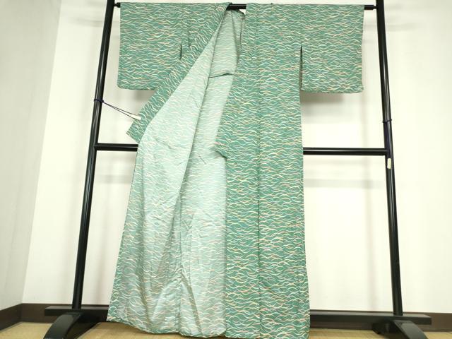 平和屋着物▽小紋　単衣　雪芝文　洗える着物　DABE4163az 平和屋着物▽小紋 単衣 雪芝文 洗える着物 DABE4163az