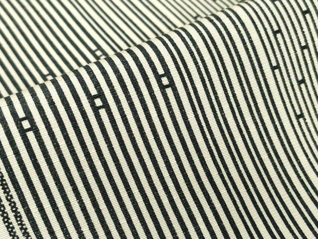 平和屋着物▽上質な小紋　単衣　変わり縞　正絹　逸品　DABE4171az