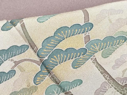 平和屋着物▽訪問着　単衣　水辺人物風景文　金彩　正絹　逸品　DABE4174az