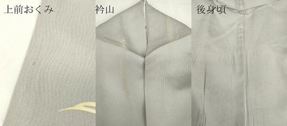 平和屋着物▽訪問着　単衣　立波文　金彩　正絹　逸品　DABE4184az