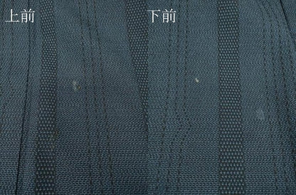 平和屋着物▽本塩沢　単衣　変わり縞　110亀甲　正絹　逸品　DABE4192az