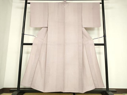 平和屋着物▽上質な小紋　単衣　立涌花間道　正絹　逸品　DABE4198az