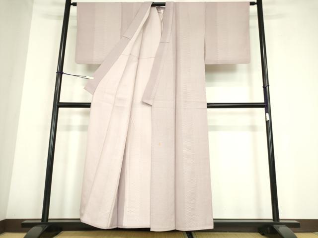 平和屋着物▽上質な小紋　単衣　立涌花間道　正絹　逸品　DABE4198az