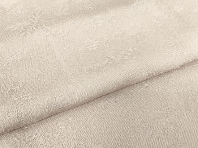 平和屋着物▽上質な色無地　単衣　花松地紋　灰桜色　正絹　逸品　DABE4207az 平和屋着物▽上質な色無地 単衣 花松地紋 灰桜色 正絹