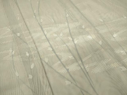 平和屋着物▽中国三大刺繍　スワトウ刺繍　汕頭刺繍　訪問着　無双　紗袷　紗×紗　流水枝花文　正絹　逸品　DABE4209az