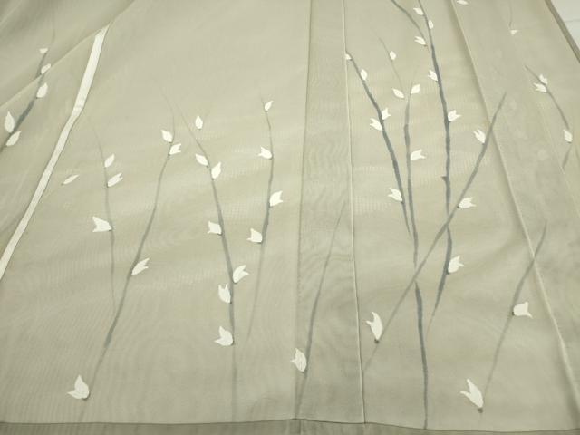 平和屋着物▽中国三大刺繍　スワトウ刺繍　汕頭刺繍　訪問着　無双　紗袷　紗×紗　流水枝花文　正絹　逸品　DABE4209az