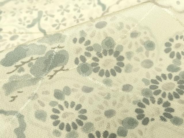 平和屋着物▽上質な小紋　単衣　花松文　正絹　逸品　DABE4211az