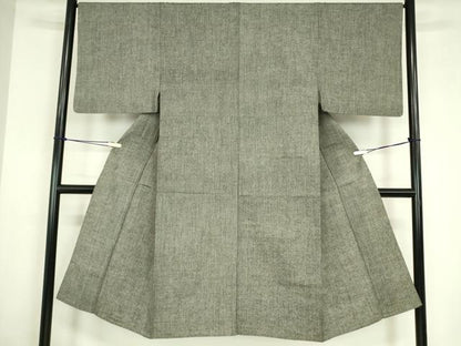 平和屋着物▽男性　単衣　紬　霞文　正絹　逸品　DABE4214az