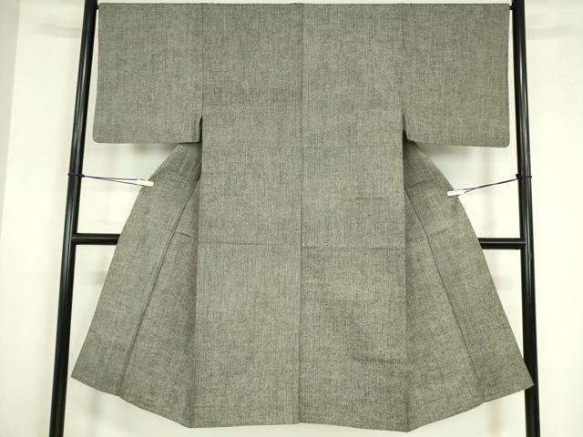 平和屋着物▽男性　単衣　紬　霞文　正絹　逸品　DABE4214az