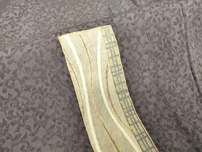 平和屋着物▽訪問着　単衣　短冊文　暈し染め　金彩　正絹　逸品　DABE4217az