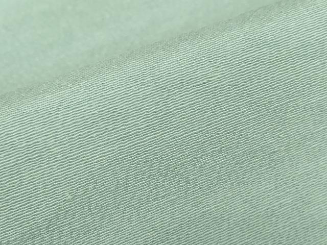 平和屋着物▽上質な紬　単衣　青磁鼠色　正絹　逸品　DABE4218az