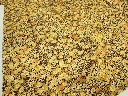 平和屋着物▽小紋　単衣　花楓文　洗える着物　DABE4221az