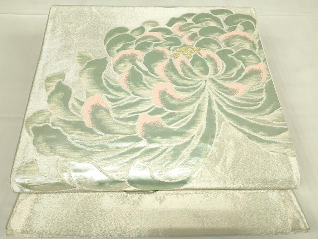 平和屋着物▼六通柄袋帯　乱菊　金銀糸　正絹　逸品　DABE4272az