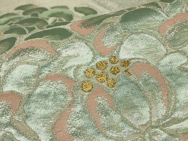 平和屋着物▼六通柄袋帯　乱菊　金銀糸　正絹　逸品　DABE4272az