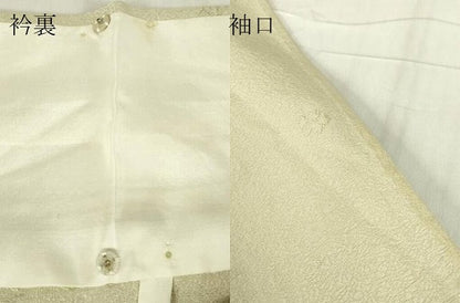 平和屋着物▽上質な小紋　単衣　作家物　花丸文　正絹　逸品　DABE4304az