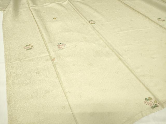 平和屋着物▽上質な小紋　単衣　作家物　花丸文　正絹　逸品　DABE4304az