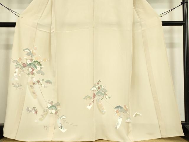 平和屋着物▽訪問着　単衣　宝尽くし花文　正絹　逸品　DABE4306az