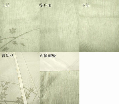 平和屋着物▽訪問着　無双　紗袷　紋紗×絽　草花文　正絹　逸品　未使用　DABE4320az