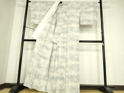平和屋着物▽訪問着　単衣　麻の葉文　正絹　逸品　DABE4332az