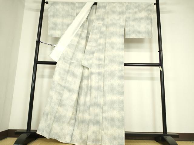 平和屋着物▽訪問着　単衣　麻の葉文　正絹　逸品　DABE4332az
