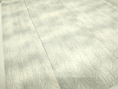 平和屋着物▽訪問着　単衣　麻の葉文　正絹　逸品　DABE4332az